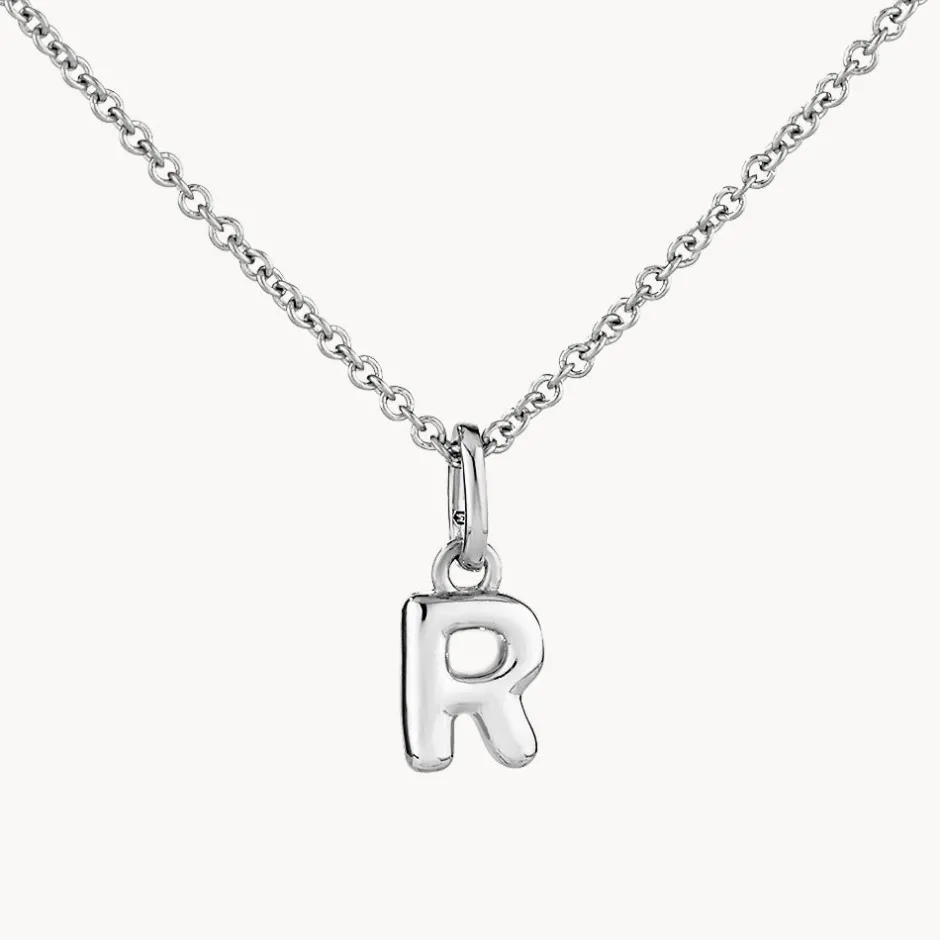 Fashion Bubble Letter Necklace in Silver Best Selling Gifts | Letter Jewellery