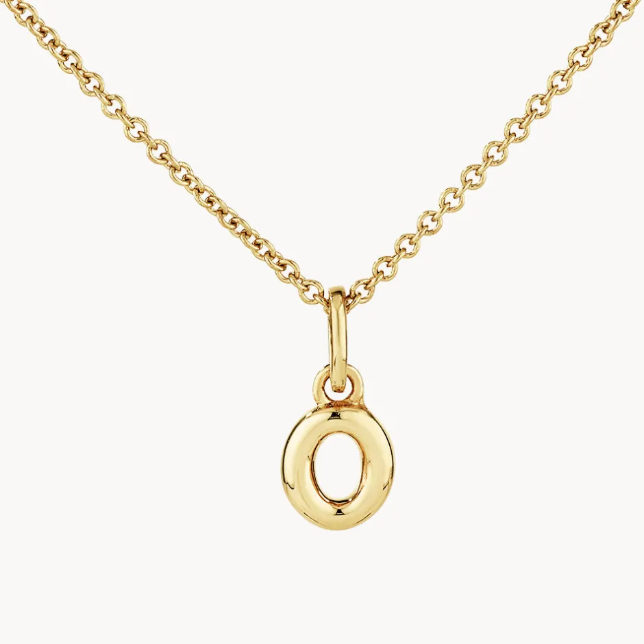 Outlet Bubble Letter Necklace in Gold Best Selling Gifts | Letter Jewellery