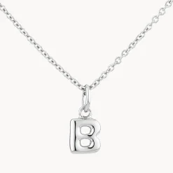 Fashion Bubble Letter Necklace in Silver Best Selling Gifts | Letter Jewellery