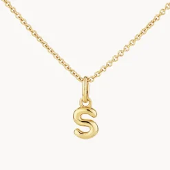 Outlet Bubble Letter Necklace in Gold Best Selling Gifts | Letter Jewellery