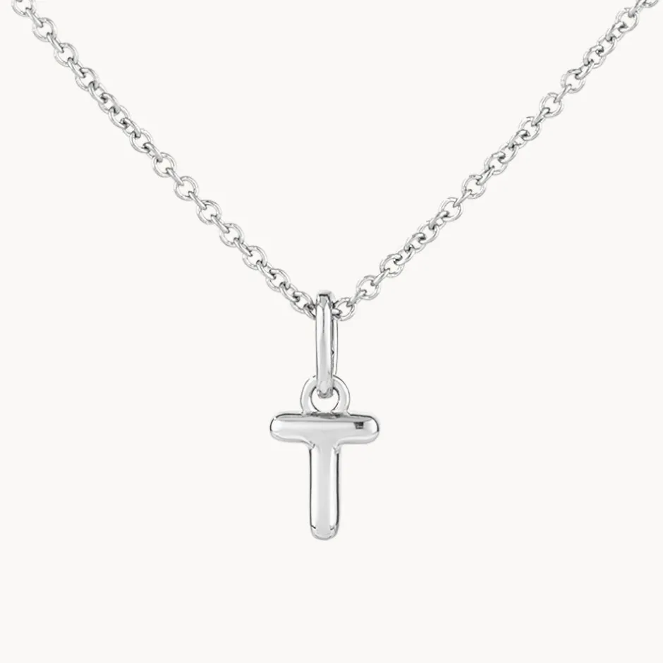 Fashion Bubble Letter Necklace in Silver Best Selling Gifts | Letter Jewellery