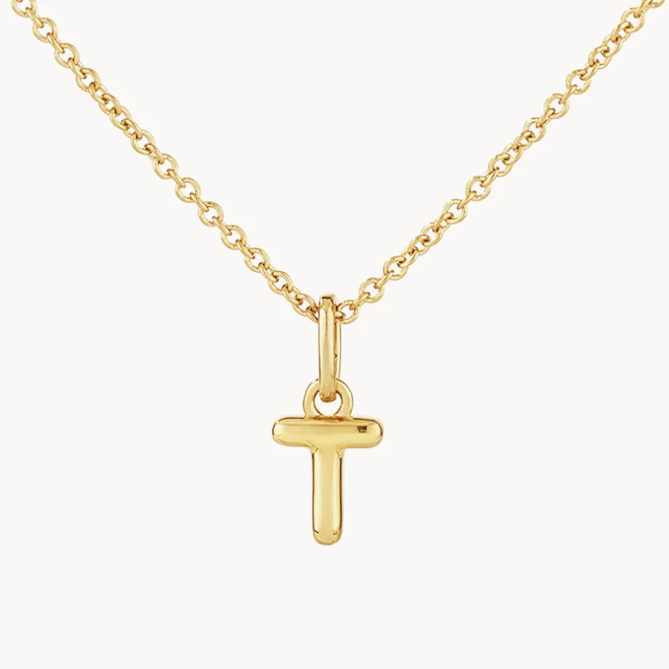 Outlet Bubble Letter Necklace in Gold Best Selling Gifts | Letter Jewellery