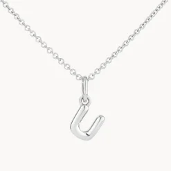 Fashion Bubble Letter Necklace in Silver Best Selling Gifts | Letter Jewellery