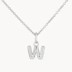 Fashion Bubble Letter Necklace in Silver Best Selling Gifts | Letter Jewellery