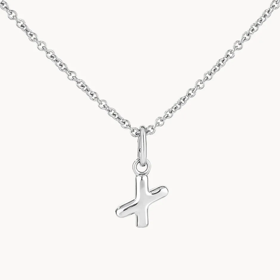 Fashion Bubble Letter Necklace in Silver Best Selling Gifts | Letter Jewellery