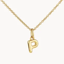 Outlet Bubble Letter Necklace in Gold Best Selling Gifts | Letter Jewellery