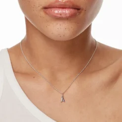 Fashion Bubble Letter Necklace in Silver Best Selling Gifts | Letter Jewellery