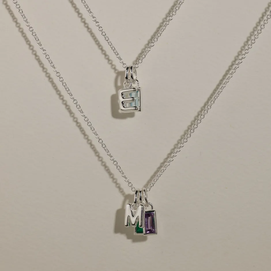 Fashion Bubble Letter Necklace in Silver Best Selling Gifts | Letter Jewellery