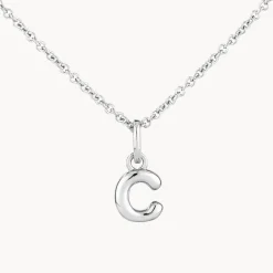 Fashion Bubble Letter Necklace in Silver Best Selling Gifts | Letter Jewellery