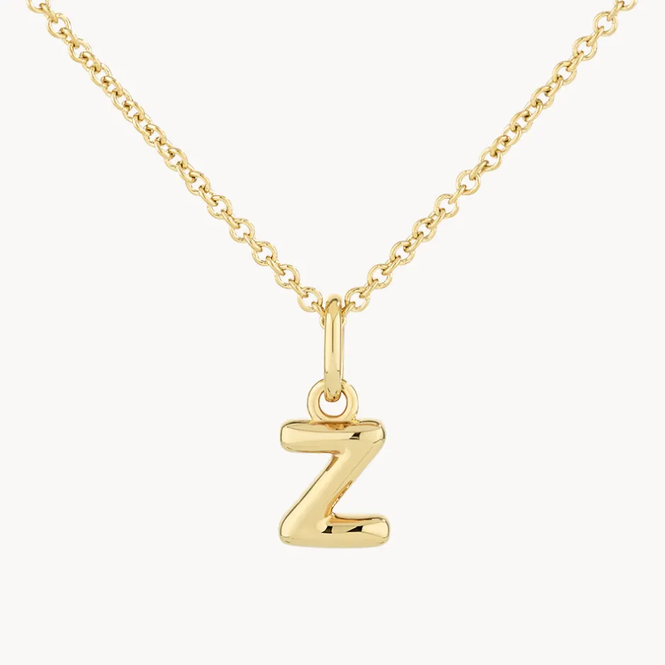 Outlet Bubble Letter Necklace in Gold Best Selling Gifts | Letter Jewellery