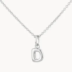 Fashion Bubble Letter Necklace in Silver Best Selling Gifts | Letter Jewellery