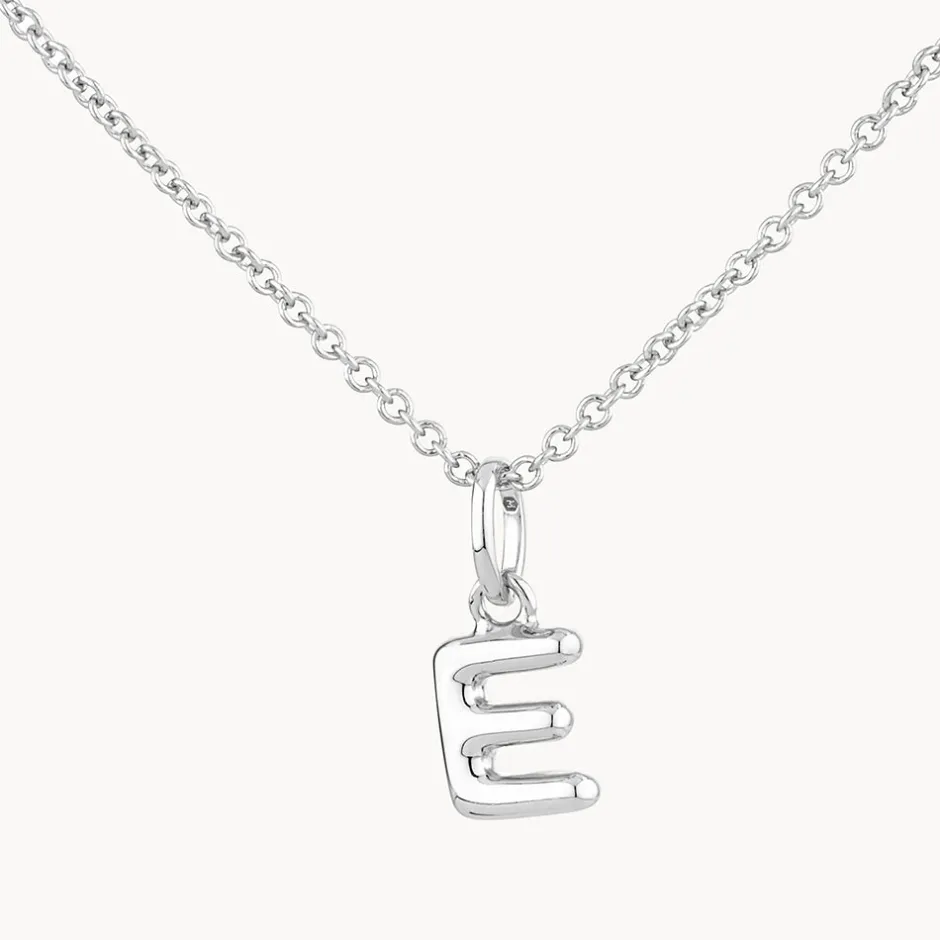 Fashion Bubble Letter Necklace in Silver Best Selling Gifts | Letter Jewellery