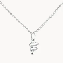 Fashion Bubble Letter Necklace in Silver Best Selling Gifts | Letter Jewellery