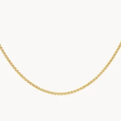 Hot Cable Knit Chain Necklace in Gold Gifts For Him | 18k Fine Gold Plated