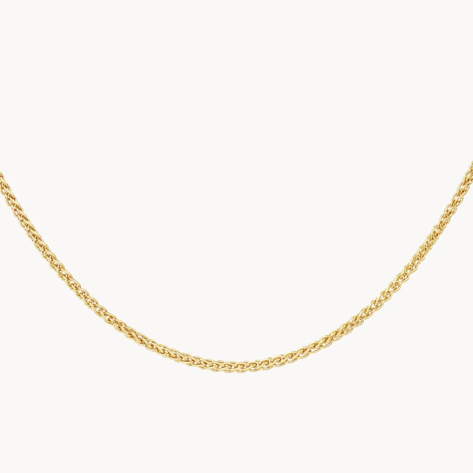 Hot Cable Knit Chain Necklace in Gold Gifts For Him | 18k Fine Gold Plated