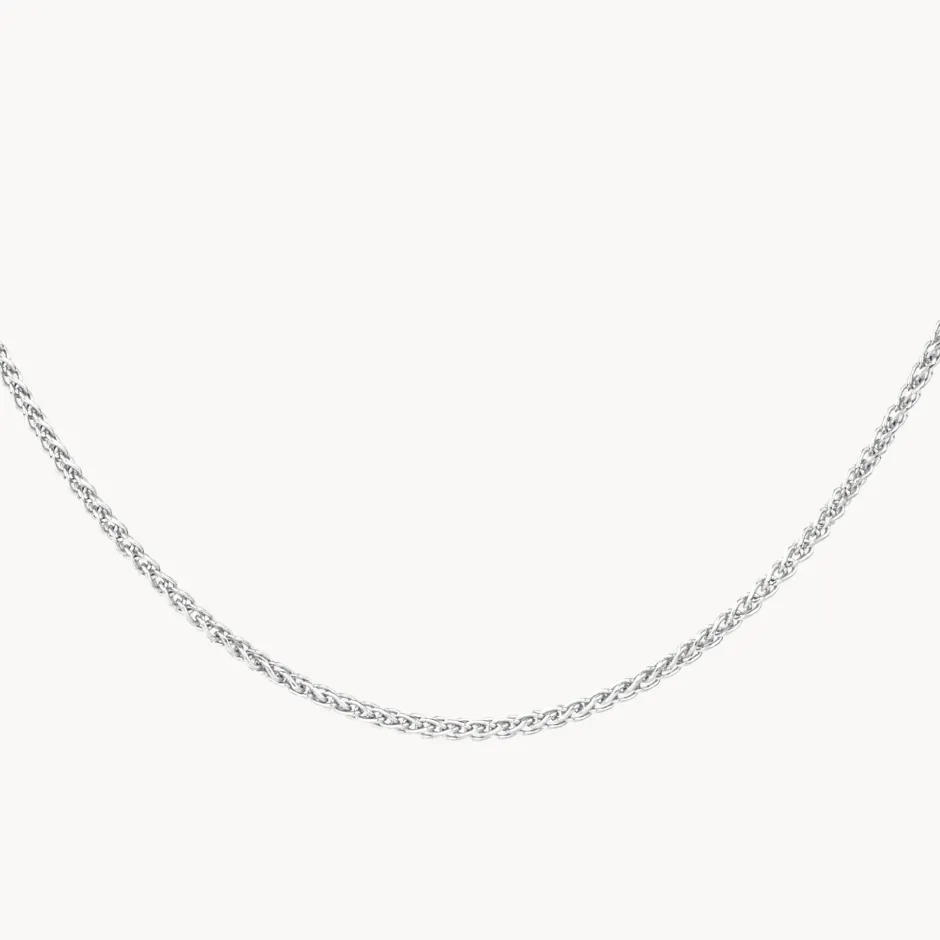 Sale Cable Knit Chain Necklace in Silver Gifts For Him | Family Gifts