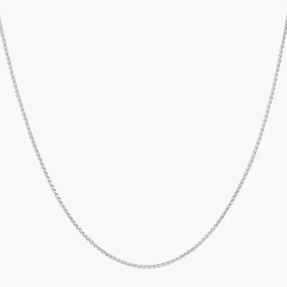 Sale Cable Knit Chain Necklace in Silver Gifts For Him | Family Gifts