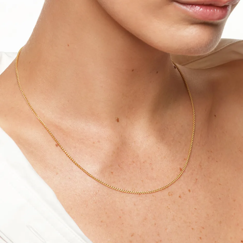 Hot Cable Knit Chain Necklace in Gold Gifts For Him | 18k Fine Gold Plated