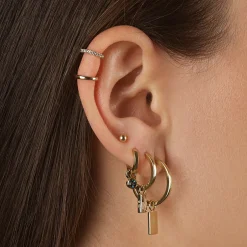 Best Charm Hoop Earrings in 10k Gold Gifts For Her | 10k Gold