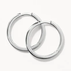 Hot Charm Hoop Earrings in Silver Gifts For Her | 925 Sterling Silver