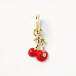 Best Cherry Charm Pendant in Gold 18k Fine Gold Plated | Personalisation