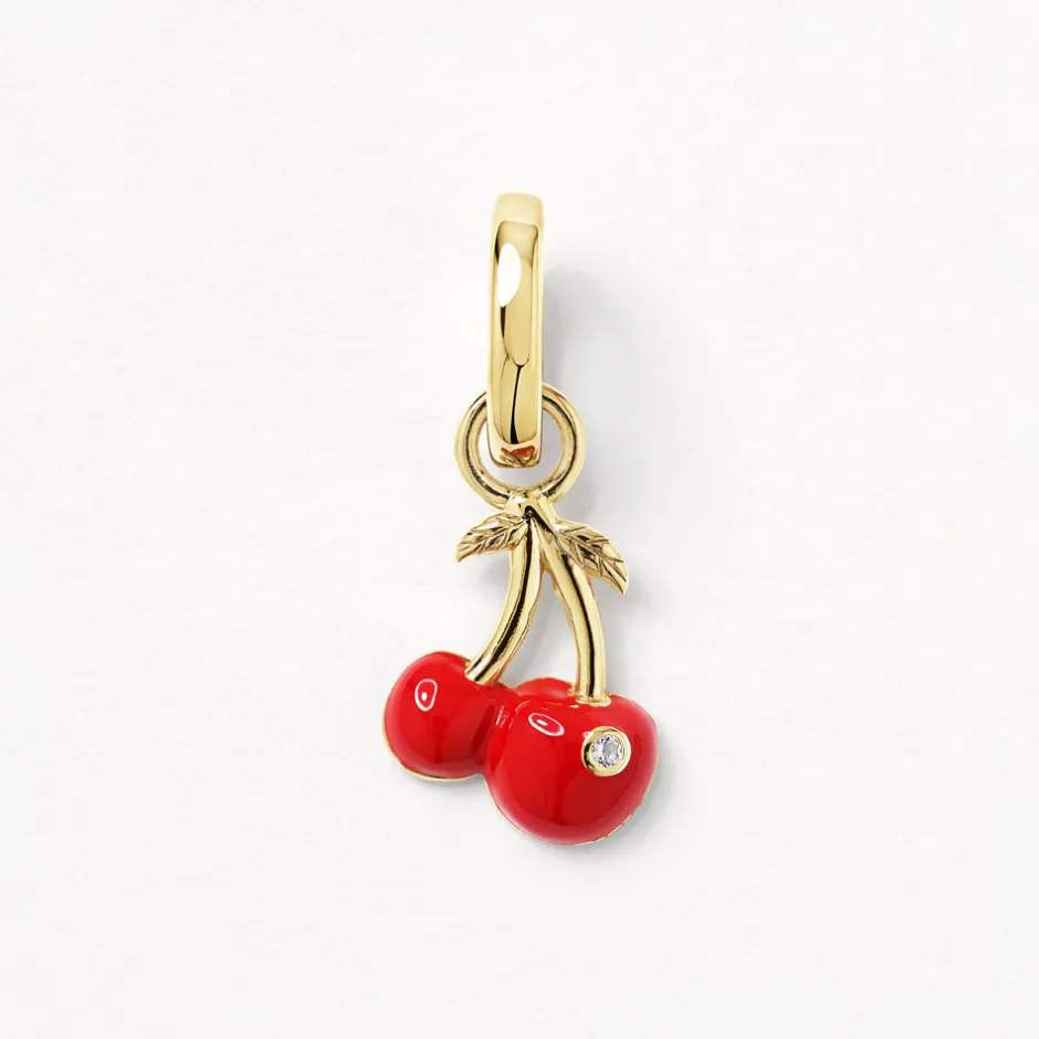 Best Cherry Charm Pendant in Gold 18k Fine Gold Plated | Personalisation