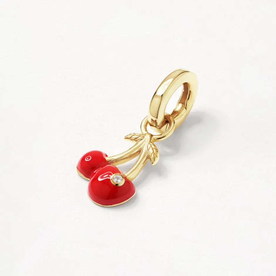 Best Cherry Charm Pendant in Gold 18k Fine Gold Plated | Personalisation