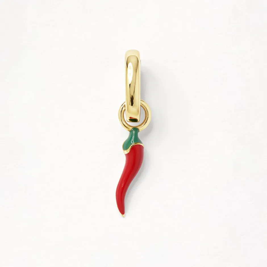 Discount Chilli Charm Pendant in Gold 18k Fine Gold Plated | Personalisation