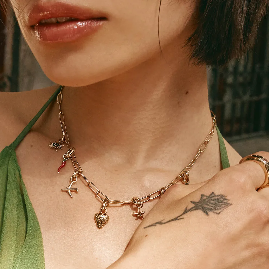 Discount Chilli Charm Pendant in Gold 18k Fine Gold Plated | Personalisation