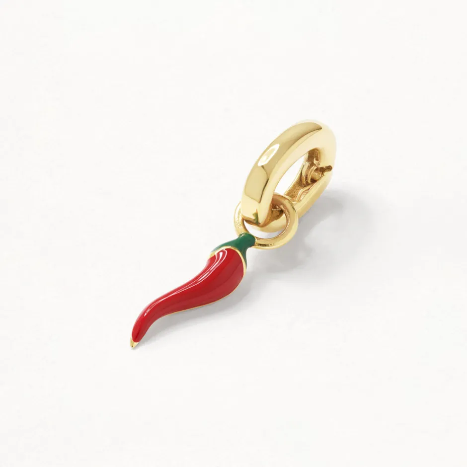 Discount Chilli Charm Pendant in Gold 18k Fine Gold Plated | Personalisation