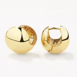 Hot Chunky Ball Huggie Earrings in Gold Bridal Gifts | 18k Fine Gold Plated