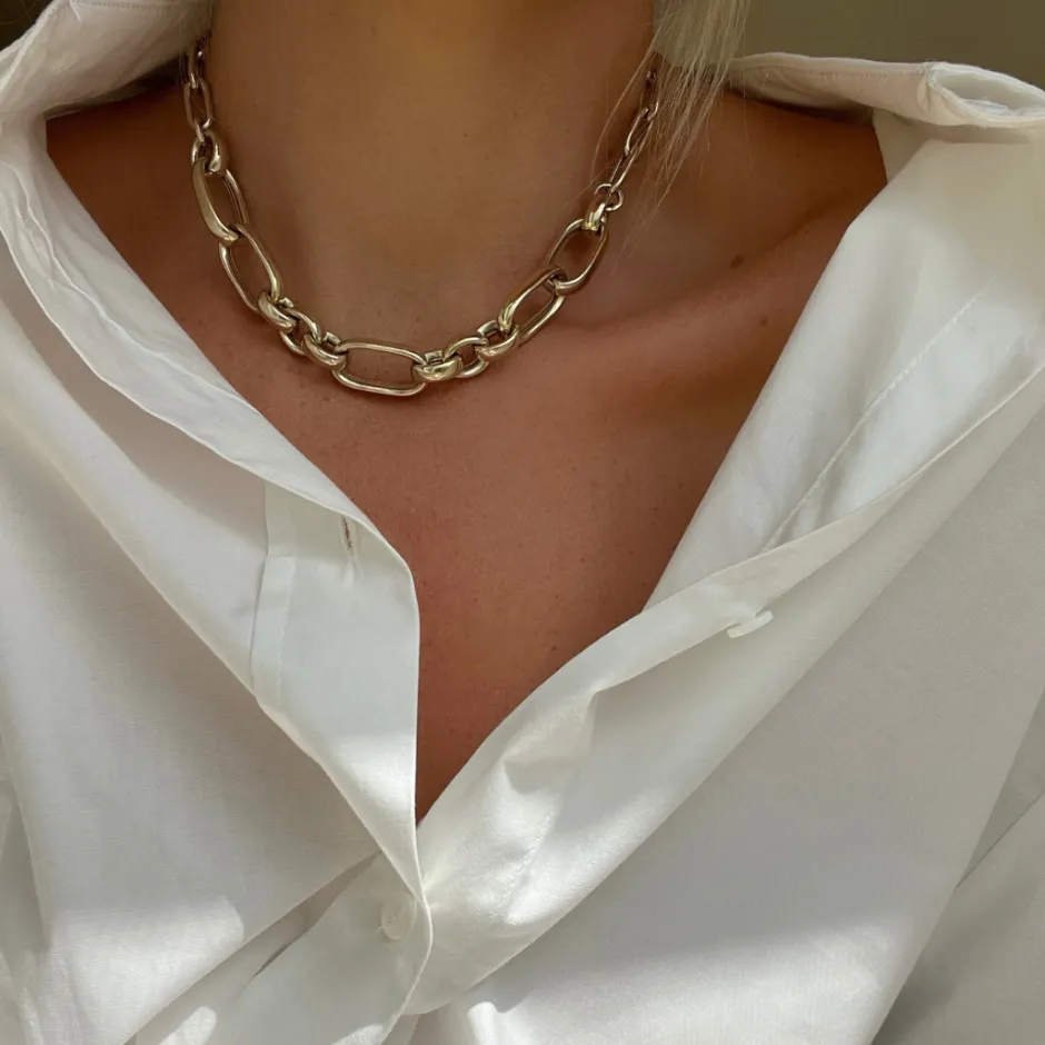 Fashion Chunky Paperclip Chain Necklace in Silver 925 Sterling Silver | Necklaces & Pendants