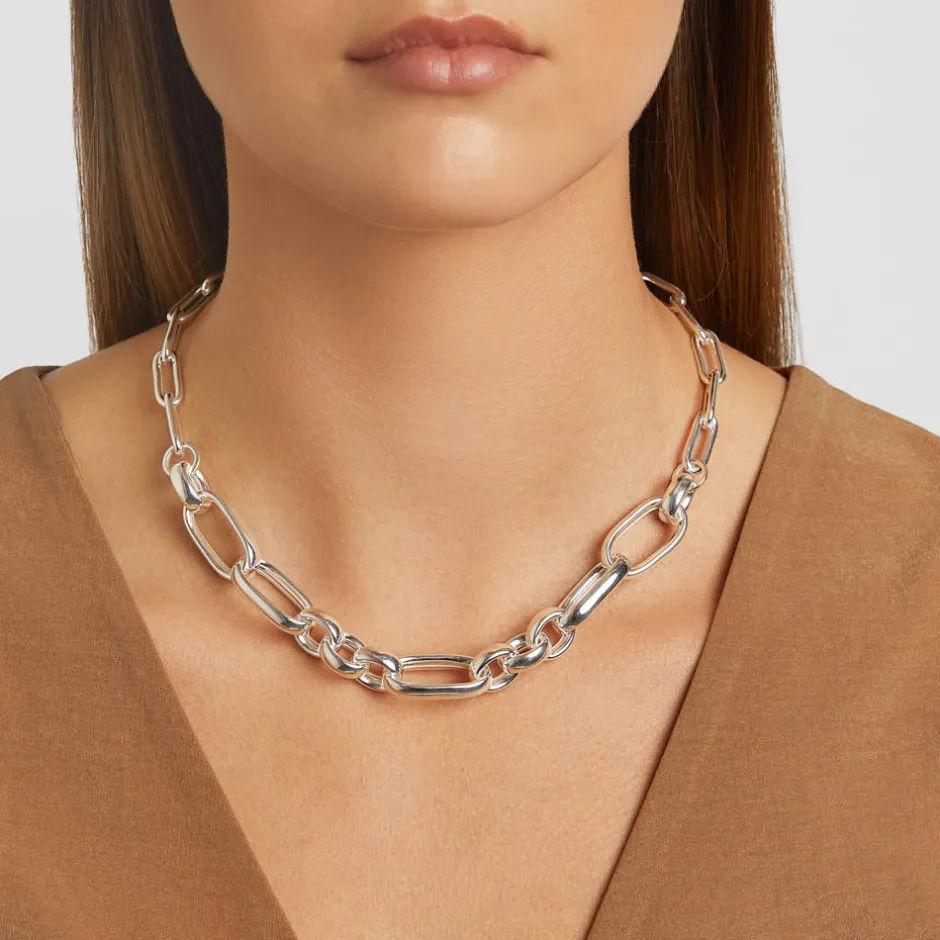 Fashion Chunky Paperclip Chain Necklace in Silver 925 Sterling Silver | Necklaces & Pendants