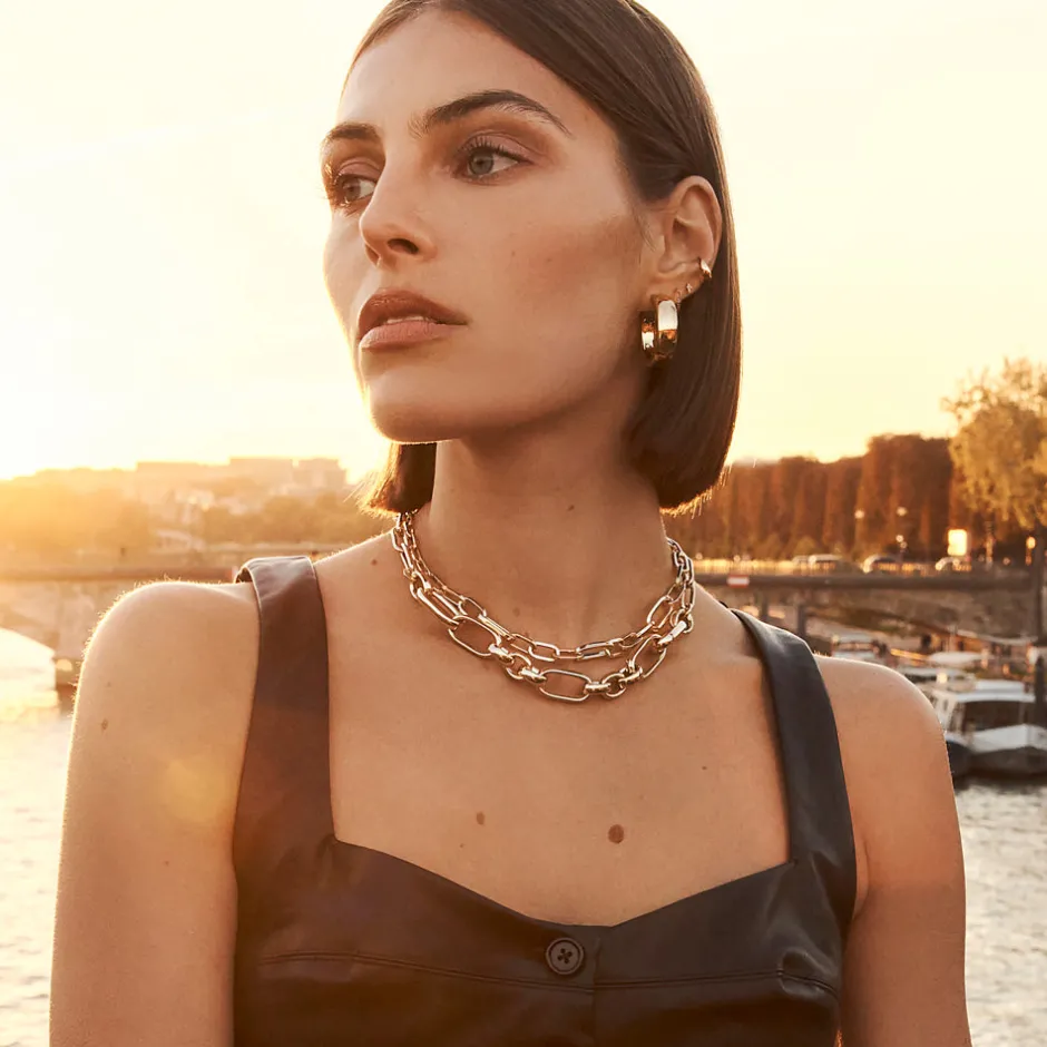Sale Chunky Paperclip Chain Necklace in Gold 18k Fine Gold Plated | Necklaces & Pendants