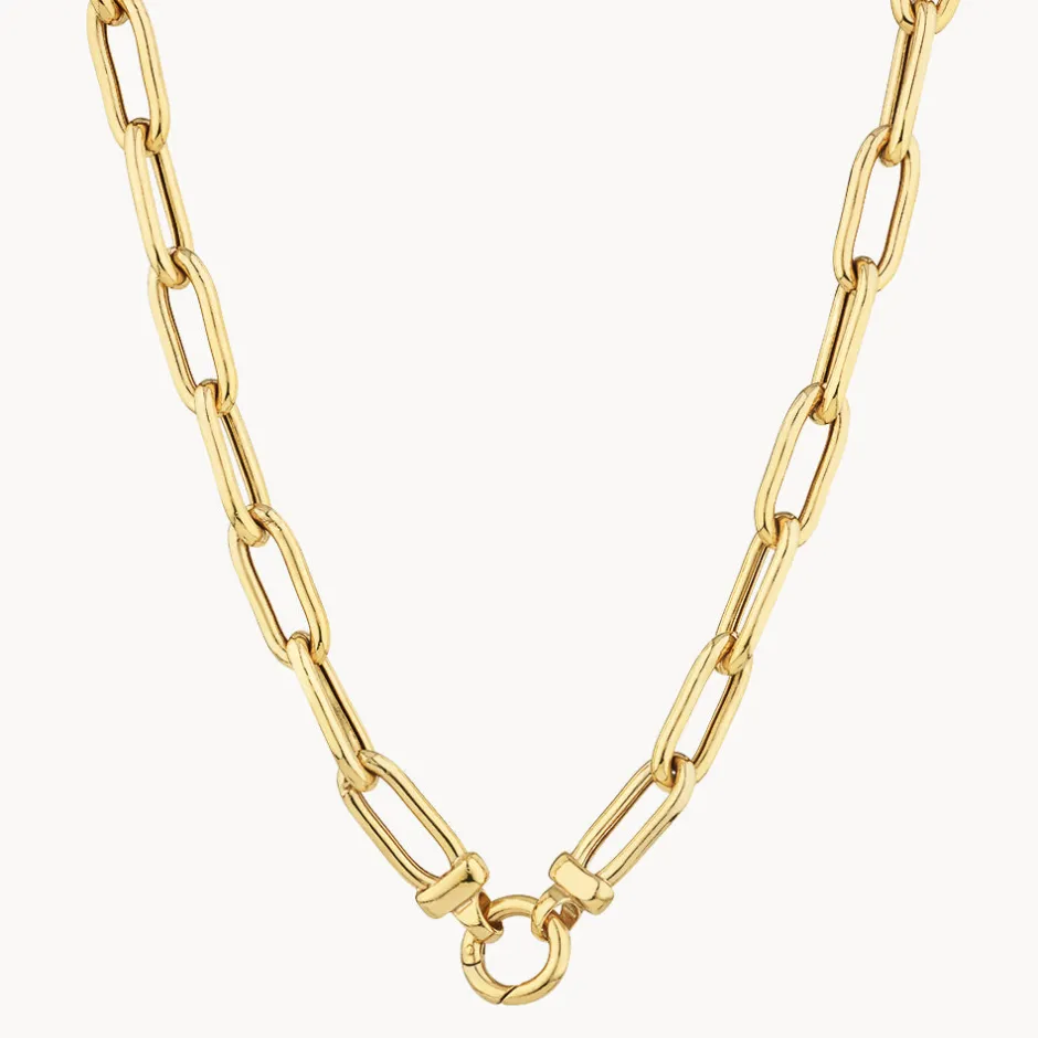 Sale Chunky Paperclip Chain Necklace in Gold 18k Fine Gold Plated | Necklaces & Pendants