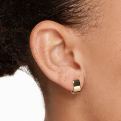 Discount Chunky U Shape Huggies in Gold 18k Fine Gold Plated | Earrings
