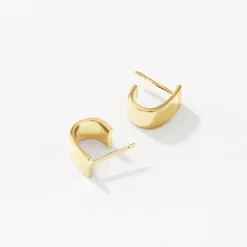 Discount Chunky U Shape Huggies in Gold 18k Fine Gold Plated | Earrings