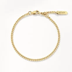 Hot Classic Curb Chain Bracelet in Gold 18k Fine Gold Plated | Bracelets & Bangles