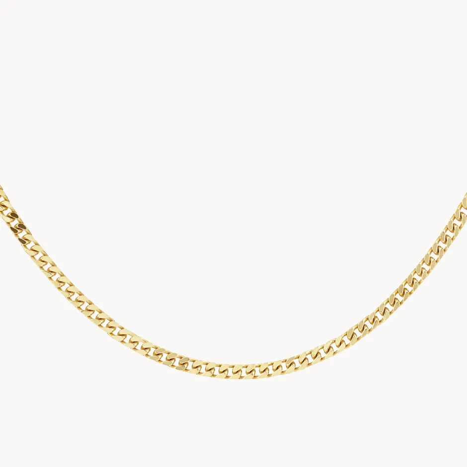 Sale Classic Curb Chain Necklace in Gold 18k Fine Gold Plated | Necklaces & Pendants