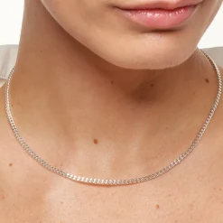 Hot Classic Curb Chain Necklace in Silver 925 Sterling Silver | Necklaces & Pendants