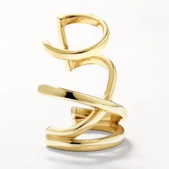 Online Criss Cross Single Ear Cuff in Gold 18k Fine Gold Plated | Earrings