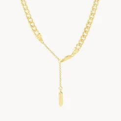 Clearance Curb Chain Necklace in Gold Gifts For Him | 18k Fine Gold Plated