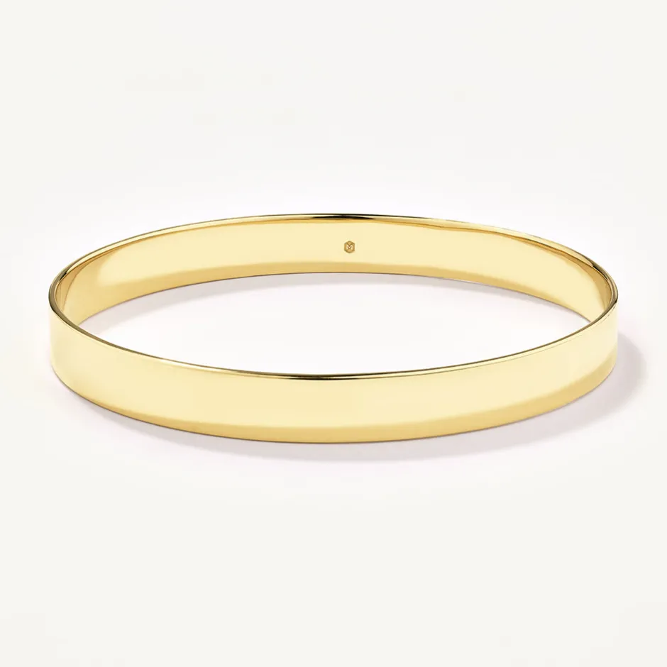 Fashion Curve Bangle in Gold 18k Fine Gold Plated | Bracelets & Bangles