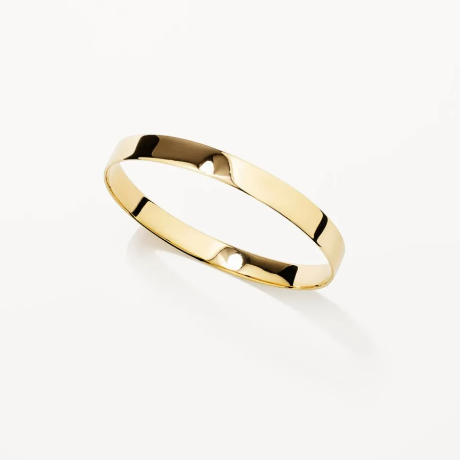 Fashion Curve Bangle in Gold 18k Fine Gold Plated | Bracelets & Bangles