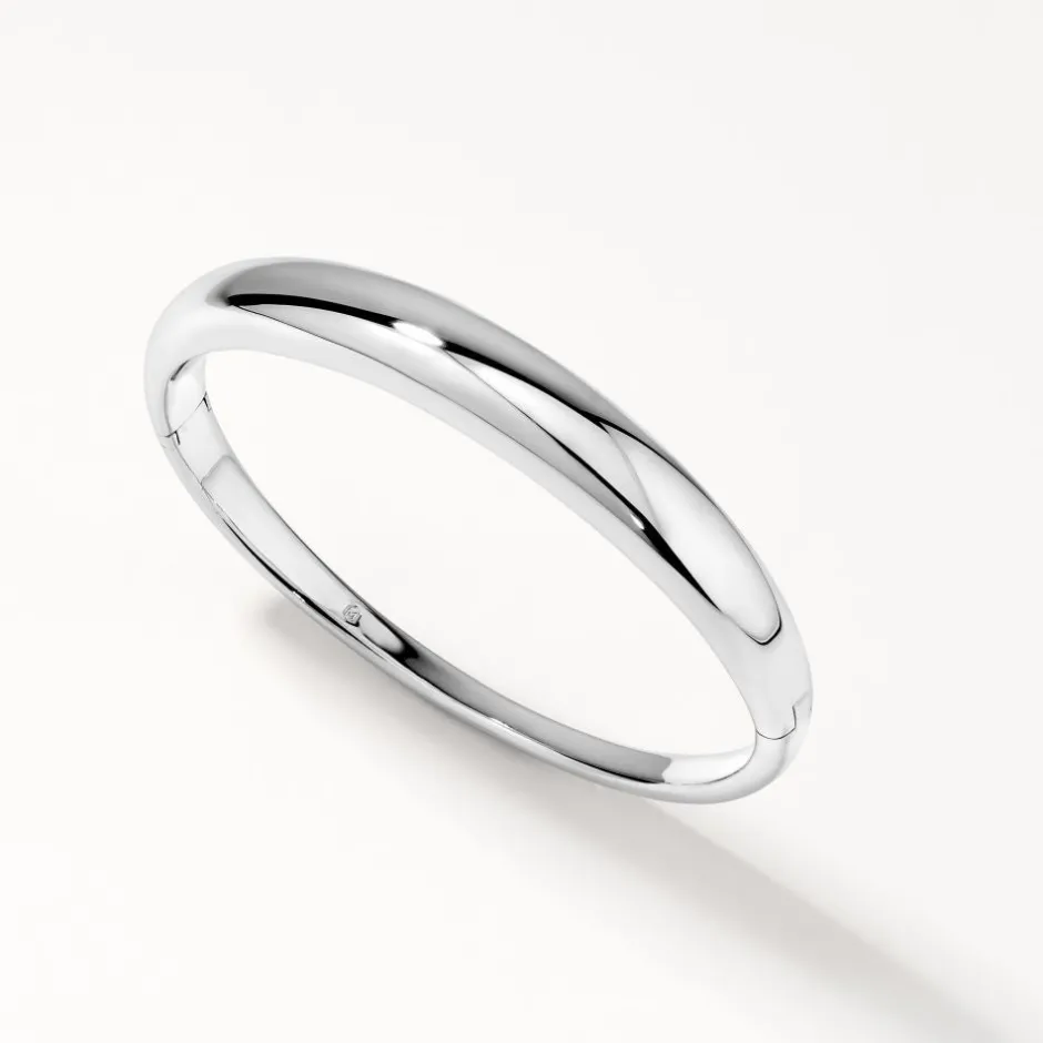 New Curve Dome Bangle in Silver 925 Sterling Silver | Bracelets & Bangles