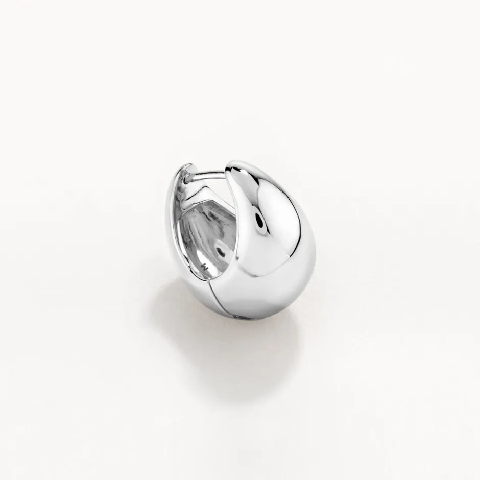 Hot Curve Dome Huggies in Silver 925 Sterling Silver | Earrings