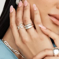 Hot Curve Dome Pinky Ring in Silver Best Friend Gifts | 925 Sterling Silver