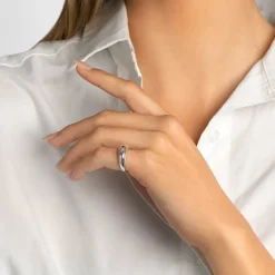 Hot Curve Dome Pinky Ring in Silver Best Friend Gifts | 925 Sterling Silver