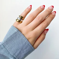 Hot Curve Dome Pinky Ring in Silver Best Friend Gifts | 925 Sterling Silver