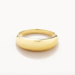 Outlet Curve Dome Ring Set in Gold Best Friend Gifts | 18k Fine Gold Plated